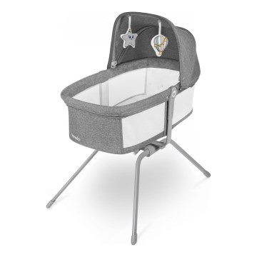 Lionelo - potovalna posteljica MALIN Grey Stone