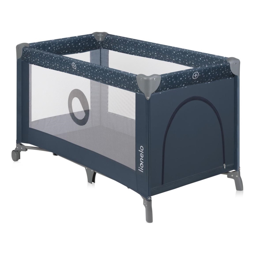 Lionelo - Potovalna posteljica STEFI Blue Grey