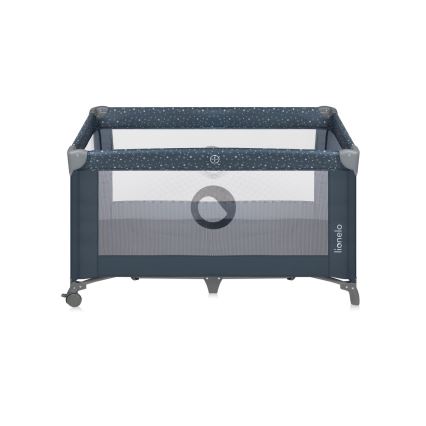 Lionelo - Potovalna posteljica STEFI modro-siva