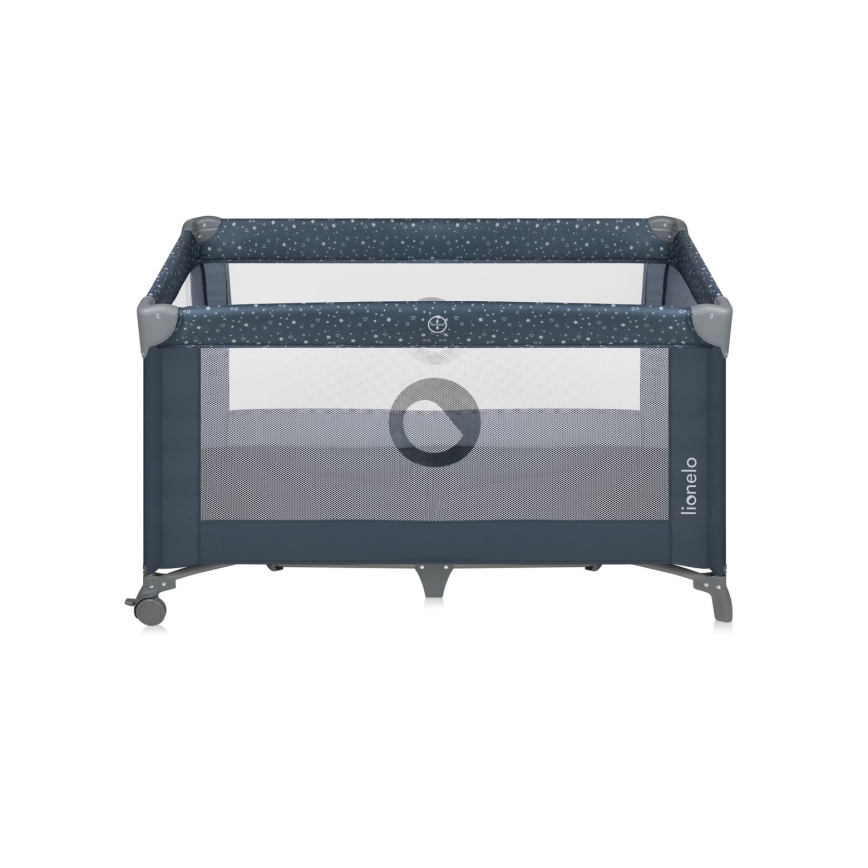 Lionelo - Potovalna posteljica STEFI modro-siva