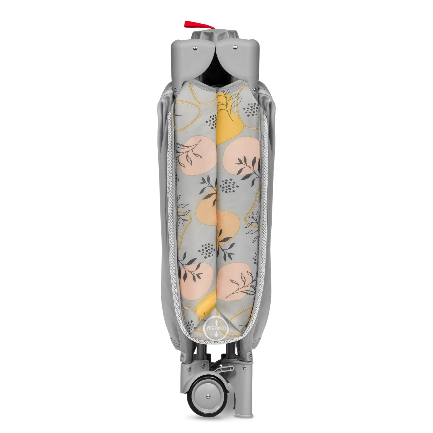 Lionelo - Potovalna posteljica STEFI PLUS rožnata in rumena