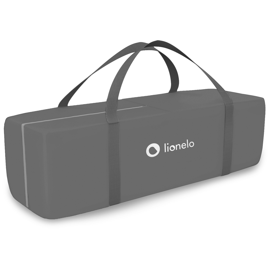 Lionelo - Potovalna posteljica STEFI PLUS, siva/večbarvna