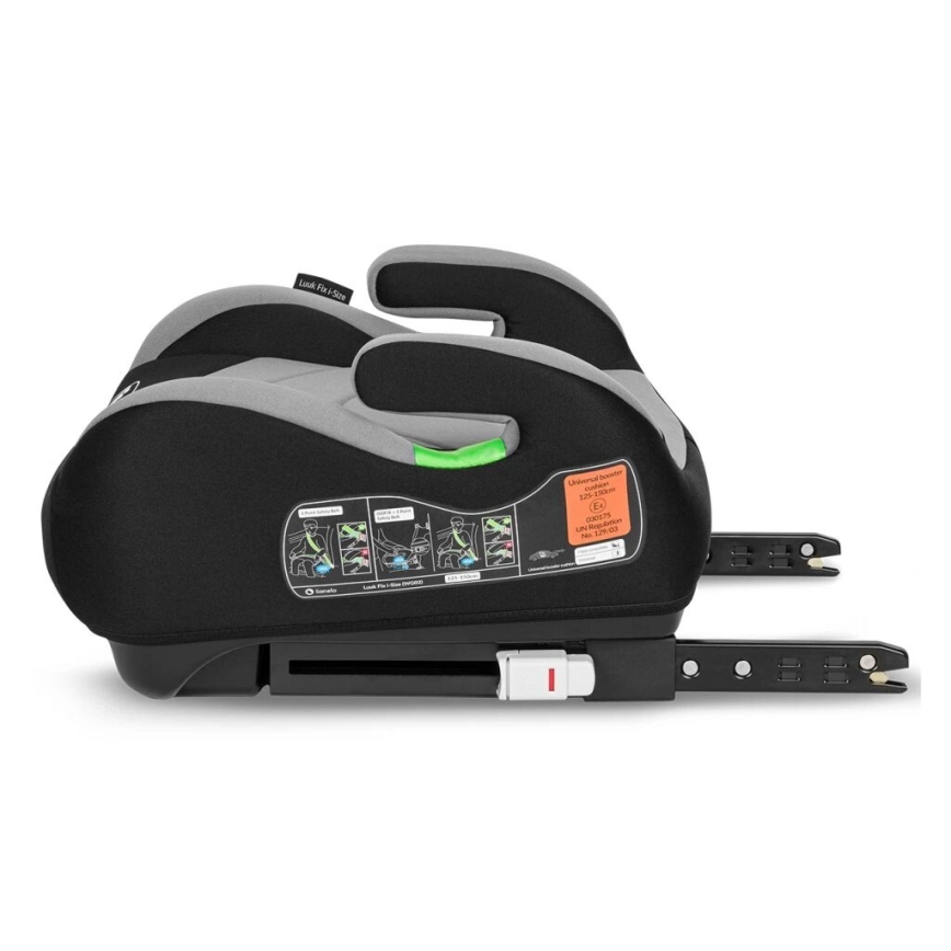 Lionelo - Povišek za avto LUUK FIX i-Size 125-150 cm črna/siva