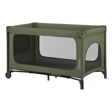 Lionelo - Prenosna otroška posteljica JASMIN EASY FOLD, olivno zelena