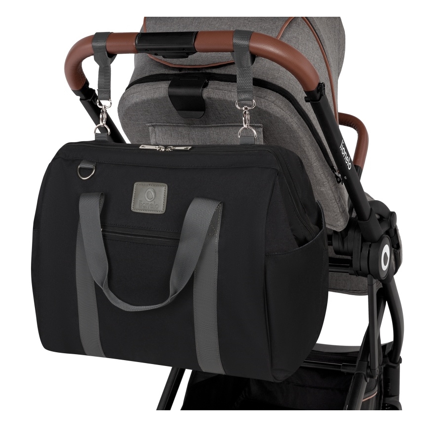 Lionelo - Previjalna torba za voziček IDA Black Onyx