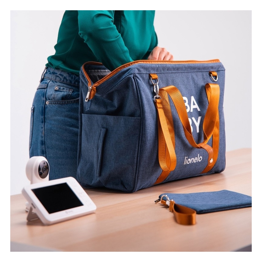 Lionelo - Previjalna torba za voziček IDA Blue Denim