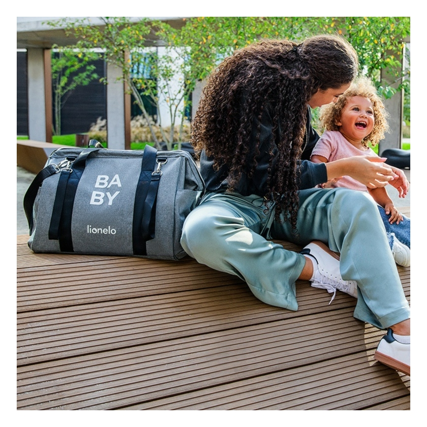 Lionelo - Previjalna torba za voziček IDA Grey Concrete