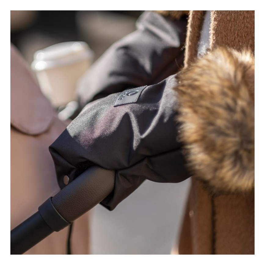 Lionelo - Rokavniki za otroški voziček HANDMUFF Črni