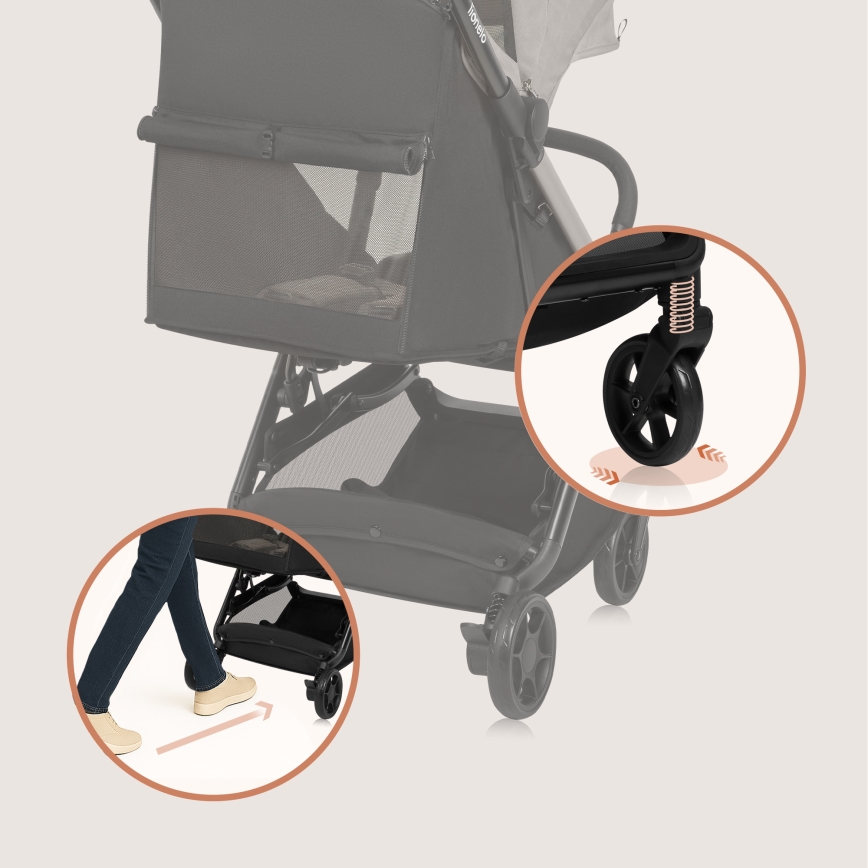 Lionelo - športni otroški voziček JULIE AIR, bež