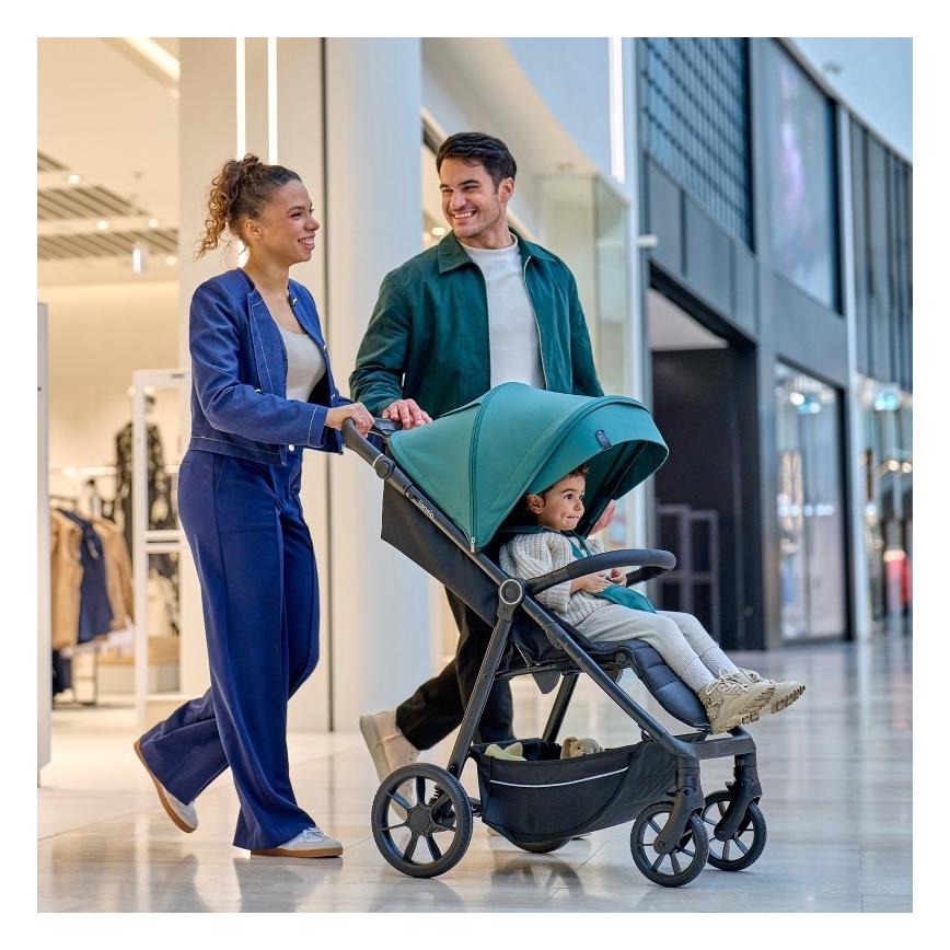 Lionelo - športni otroški voziček MIRA, smaragdno-zelen