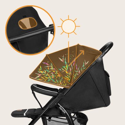 Lionelo - Športni voziček ANNET TOUR črno/zelena