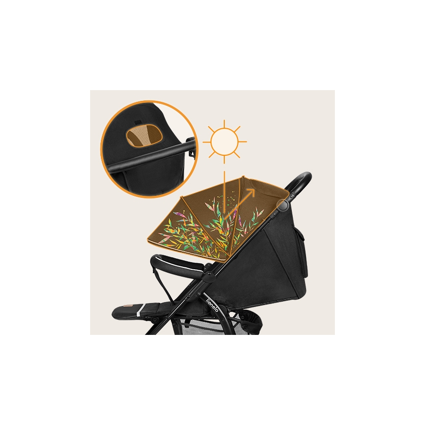 Lionelo - Športni voziček ANNET TOUR črno/zelena