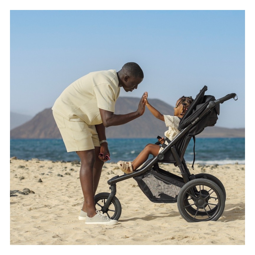 Lionelo - športni voziček AZURA črn