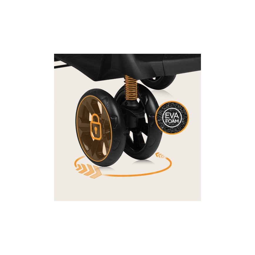 Lionelo - športni voziček EMMA PLUS bež/črna