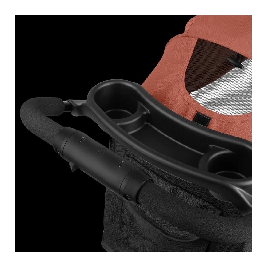 Lionelo - športni voziček EMMA PLUS opečna/črna