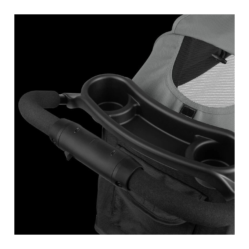 Lionelo - Športni voziček EMMA PLUS siva/črna