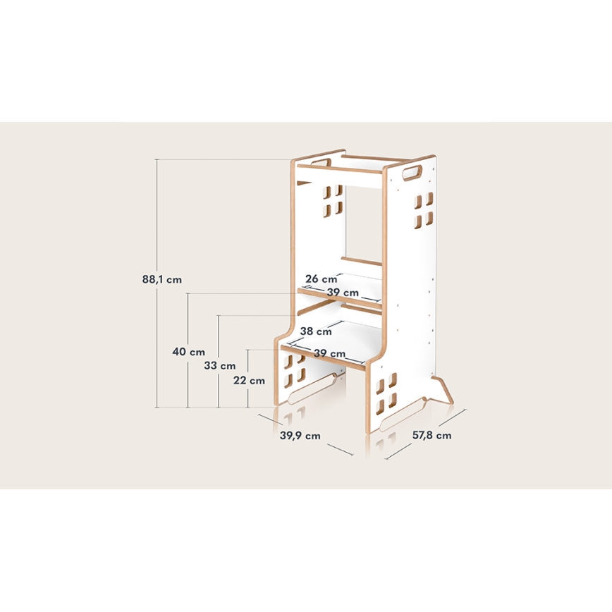 Lionelo - Stolp za učenje CASS Bela