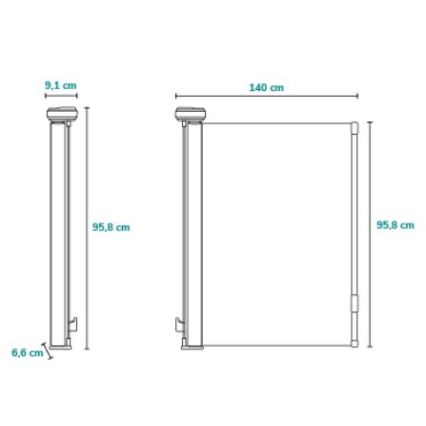 Lionelo - Varnostna ograja THEA siva