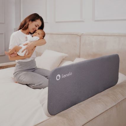 Lionelo - Varnostna ograja za posteljo LORA temno siva