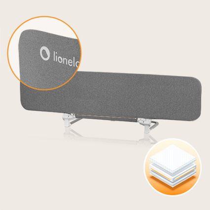 Lionelo - Varnostna ograja za posteljo LORA XL temno siva