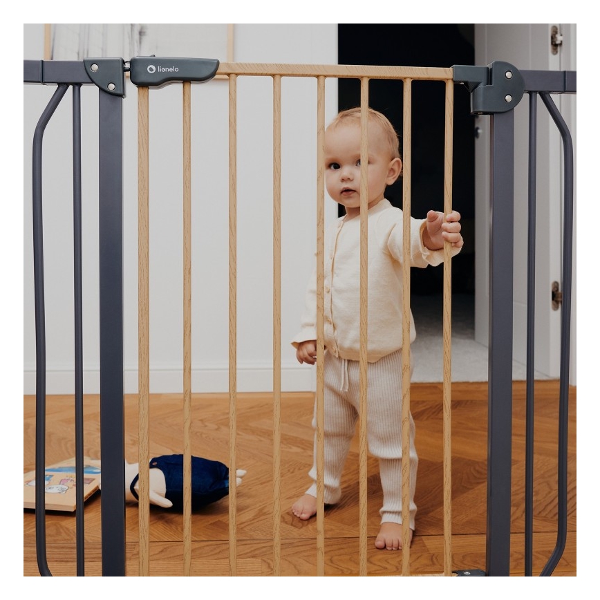 Lionelo - Varnostna pregrada TRUUS SLIM črna/bež