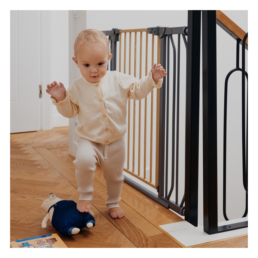 Lionelo - Varnostna pregrada TRUUS SLIM črna/rjava