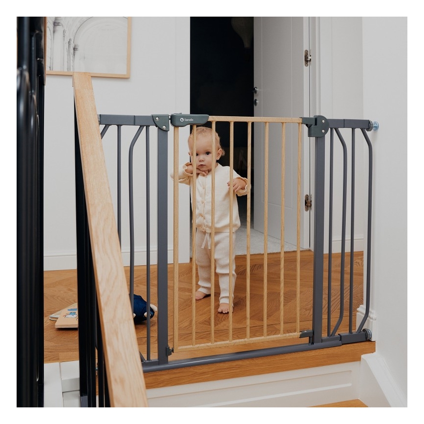Lionelo - Varnostna pregrada TRUUS SLIM črna/rjava