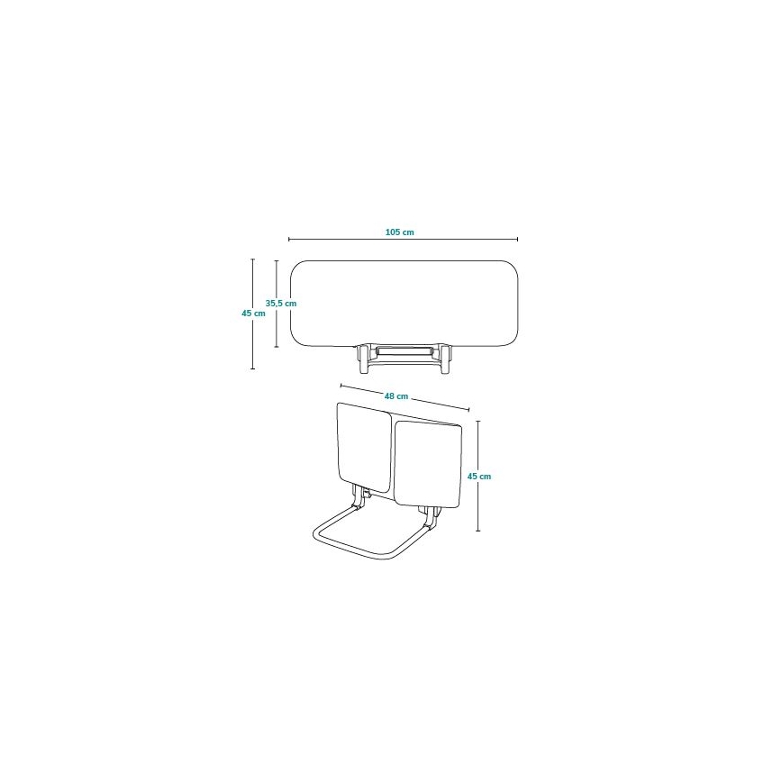 Lionelo - Varovalna ograja za posteljo LORA, siva