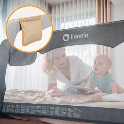 Lionelo - Varovalo za postel HANNA Grey Melange