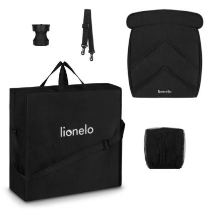 Lionelo - Voziček CLOE črna/modra/zlata