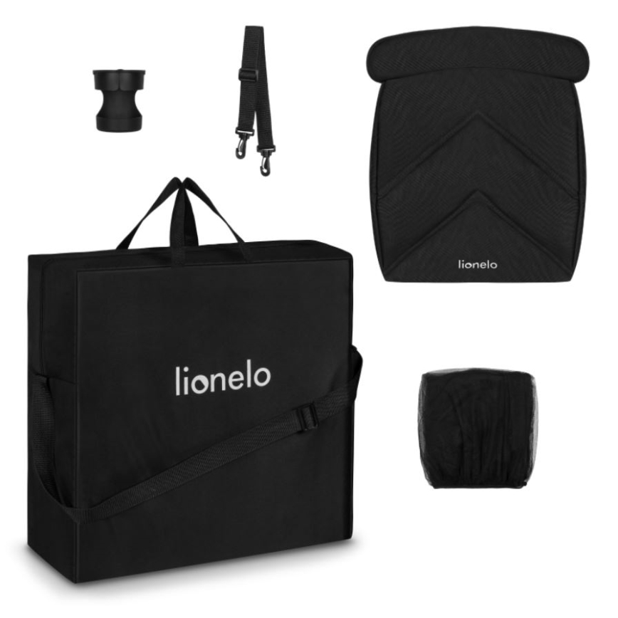 Lionelo - Voziček CLOE črna/siva