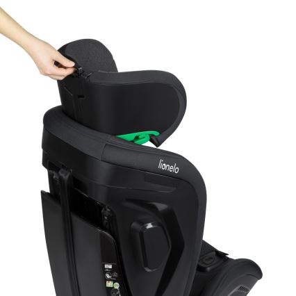 Lionelo - vrtljiv avtosedež HARPER i-Size (76–150 cm), črni karbon