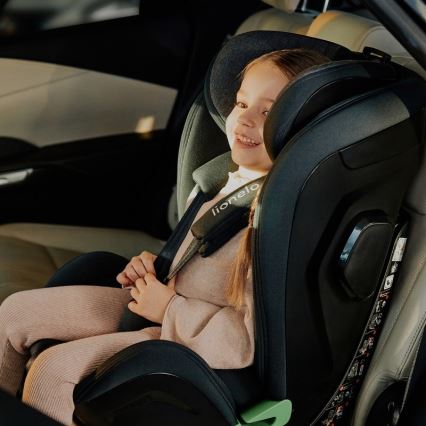 Lionelo - Vrtljiv avtosedež s bazo HARPER i-Size 76-150 cm Black Carbon