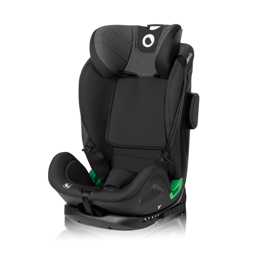 Lionelo - Vrtljiv avtosedež s bazo HARPER i-Size 76-150 cm Black Carbon