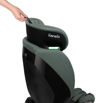Lionelo - vrtljiv avtosedež z bazo LAVENDER i-Size 76-150 cm, zelena pistacija