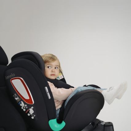 Lionelo - Vrtljiv avtosedež z bazo ANTOON PLUS i-Size 40-105 cm Black Onyx