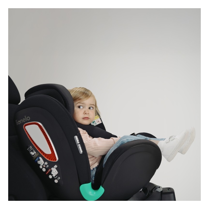 Lionelo - Vrtljiv avtosedež z bazo ANTOON PLUS i-Size 40-105 cm Black Onyx