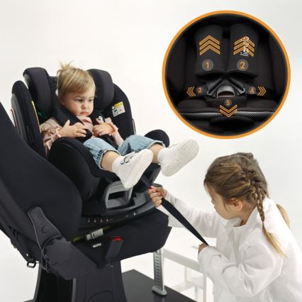 Lionelo - Vrtljiv avtosedež z bazo ANTOON PLUS i-Size 40-105 cm Black Onyx