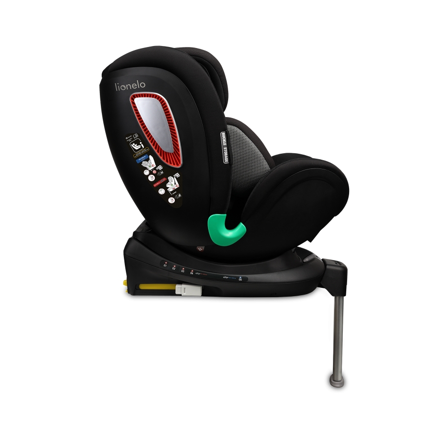 Lionelo - Vrtljiv avtosedež z bazo ANTOON PLUS i-Size 40-105 cm Black Onyx