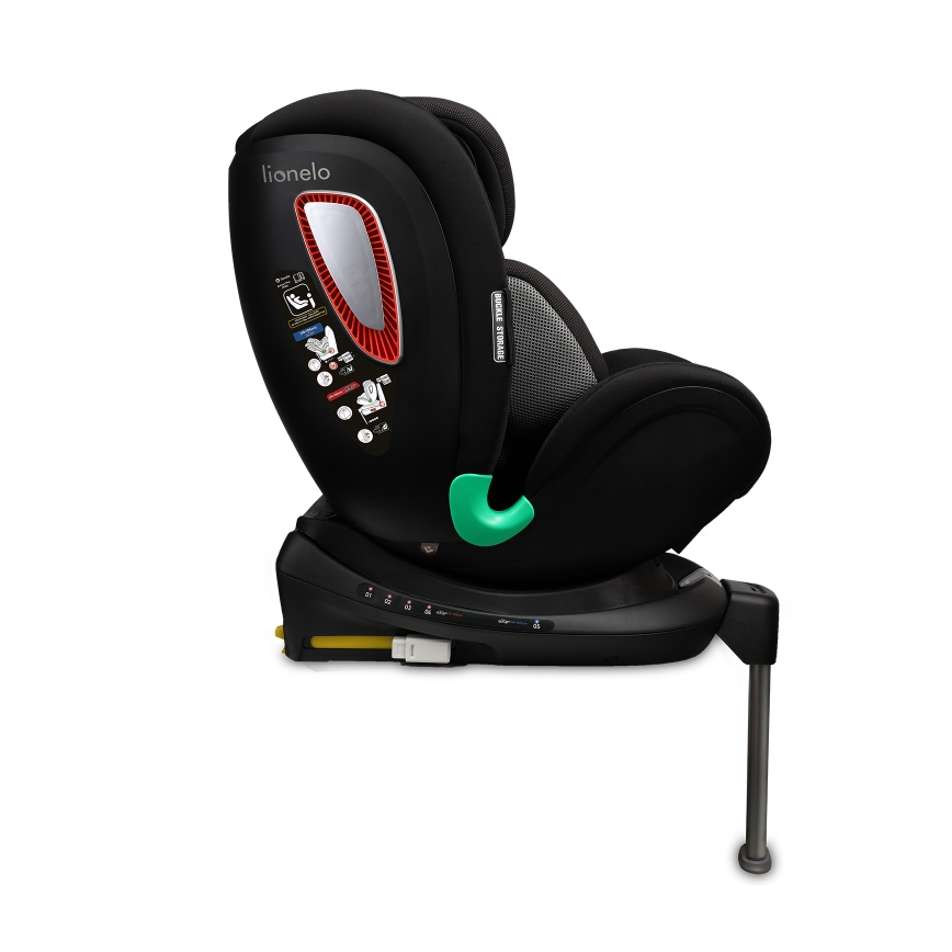 Lionelo - Vrtljiv avtosedež z bazo ANTOON PLUS i-Size 40-105 cm Black Onyx