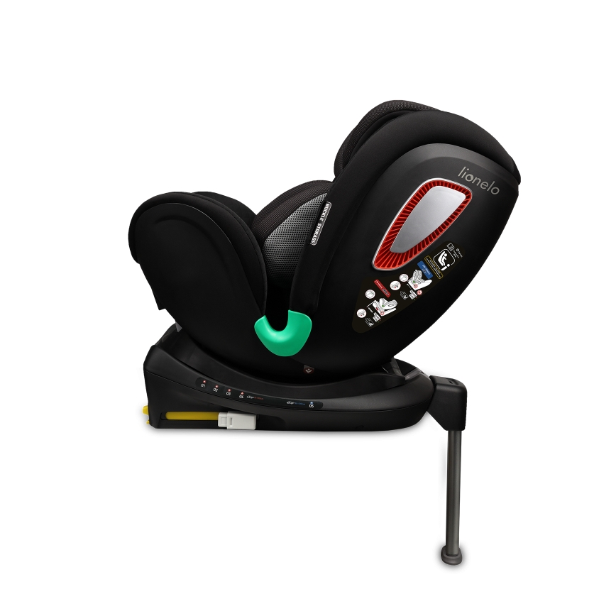 Lionelo - Vrtljiv avtosedež z bazo ANTOON PLUS i-Size 40-105 cm Black Onyx