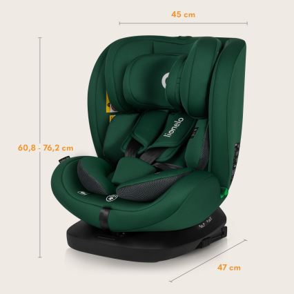 Lionelo - Vrtljiv avtosedež z bazo BASTIAAN i-Size 40-150 cm Zeleni gozd