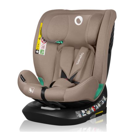 Lionelo - Vrtljiv avtosedež z bazo BASTIAAN ONE i-Size 40-150 cm Beige Sand