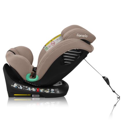 Lionelo - Vrtljiv avtosedež z bazo BASTIAAN ONE i-Size 40-150 cm Beige Sand