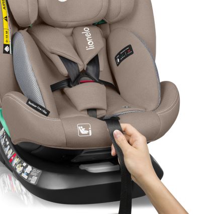 Lionelo - Vrtljiv avtosedež z bazo BASTIAAN ONE i-Size 40-150 cm Beige Sand