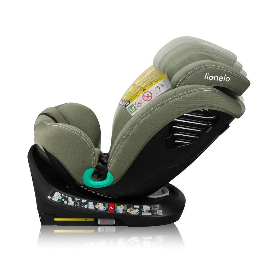 Lionelo - vrtljiv avtosedež z bazo BASTIAAN ONE i-Size 40-150 cm olivno zelena