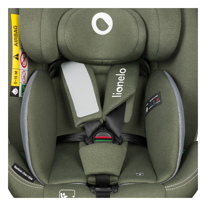 Lionelo - vrtljiv avtosedež z bazo BASTIAAN ONE i-Size 40-150 cm olivno zelena