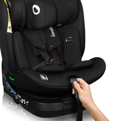 Lionelo - vrtljiv avtosedež z bazo BRAVE i-Size 40-150 cm, črni karbon