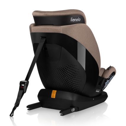Lionelo - Vrtljiv avtosedež z bazo LAVENDER i-Size 76-150 cm bež latte