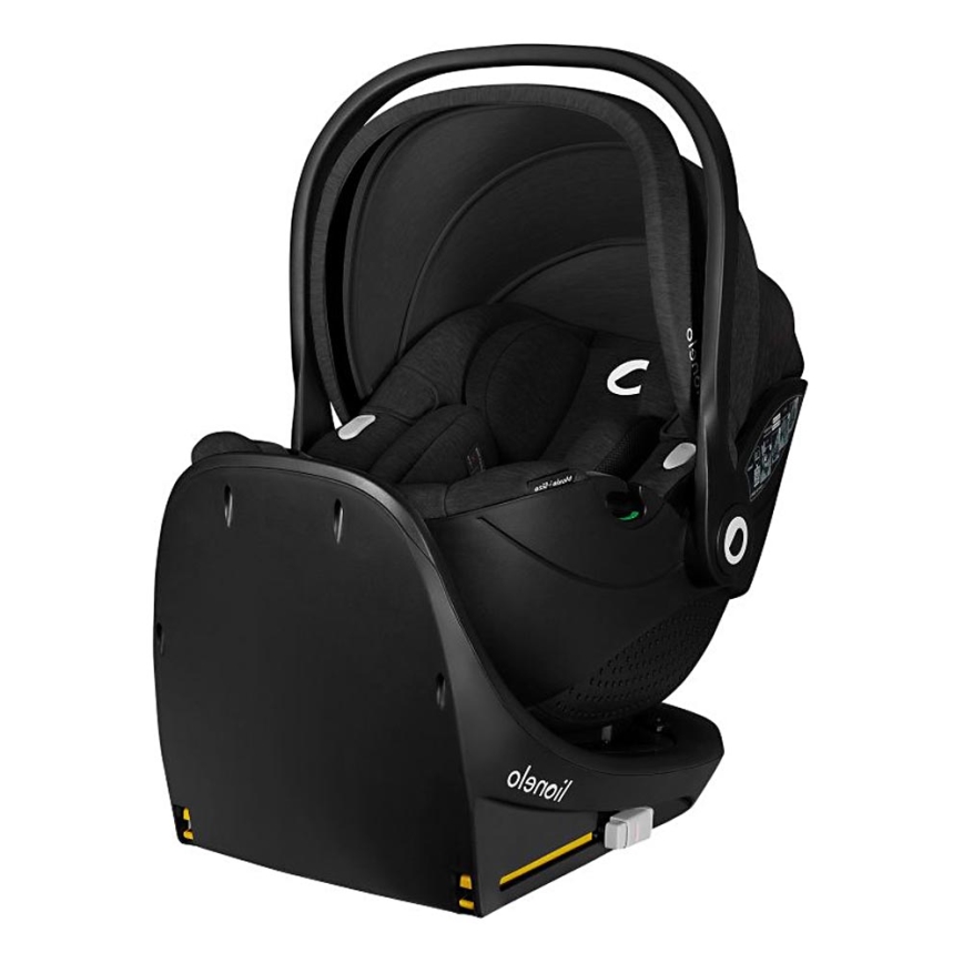 Lionelo - Vrtljiv avtosedež z bazo MOXIE SET i-Size 40-87 cm Black Carbon